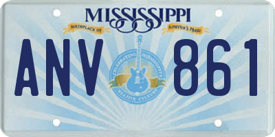 MS license plate ANV861