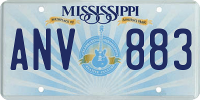 MS license plate ANV883