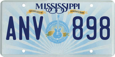 MS license plate ANV898