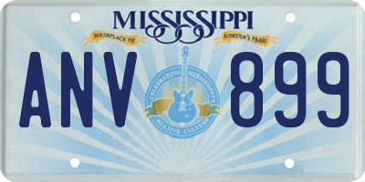 MS license plate ANV899