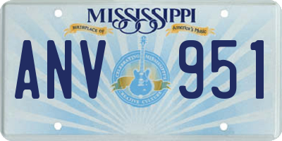 MS license plate ANV951