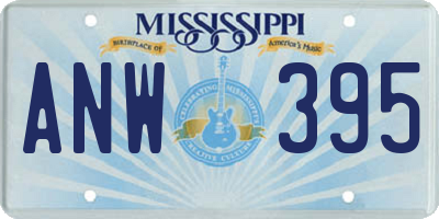 MS license plate ANW395