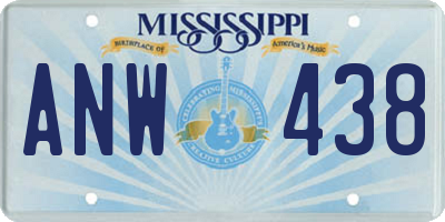 MS license plate ANW438
