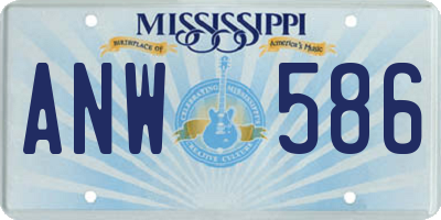 MS license plate ANW586