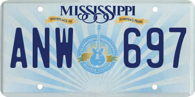 MS license plate ANW697