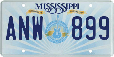 MS license plate ANW899