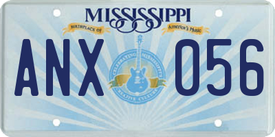 MS license plate ANX056