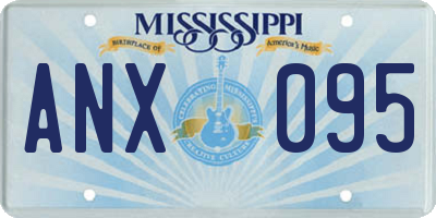 MS license plate ANX095