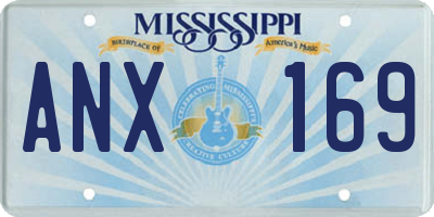 MS license plate ANX169