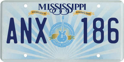MS license plate ANX186