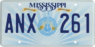 MS license plate ANX261