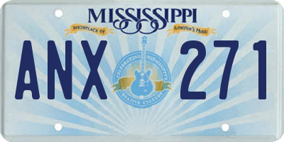 MS license plate ANX271