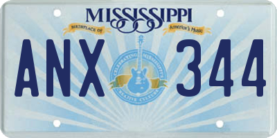 MS license plate ANX344