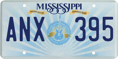 MS license plate ANX395