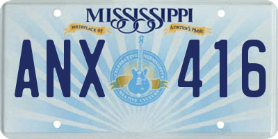 MS license plate ANX416