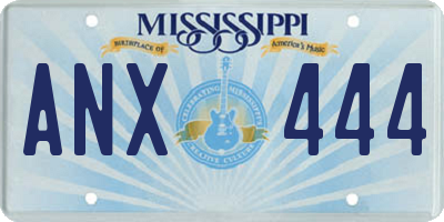 MS license plate ANX444