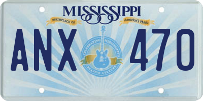 MS license plate ANX470