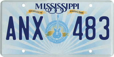 MS license plate ANX483