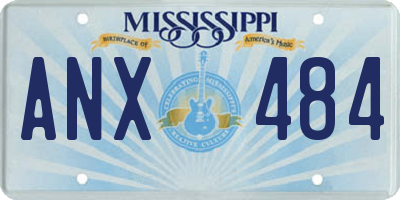 MS license plate ANX484