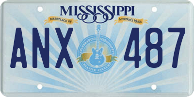 MS license plate ANX487