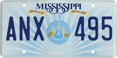 MS license plate ANX495