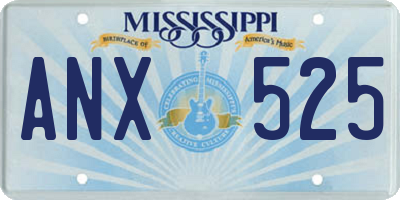 MS license plate ANX525