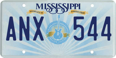 MS license plate ANX544