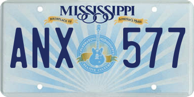 MS license plate ANX577