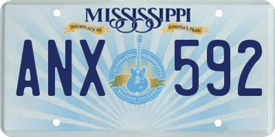 MS license plate ANX592