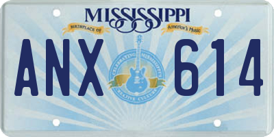 MS license plate ANX614