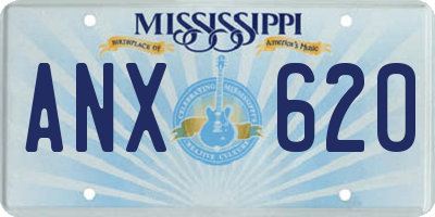MS license plate ANX620
