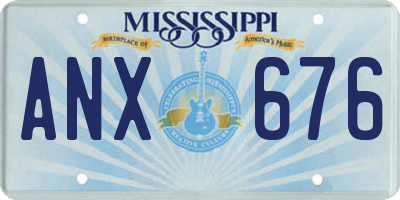 MS license plate ANX676