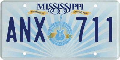 MS license plate ANX711