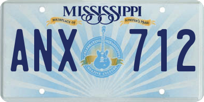 MS license plate ANX712