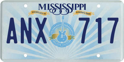 MS license plate ANX717