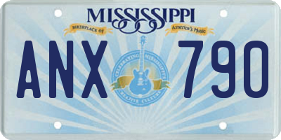 MS license plate ANX790