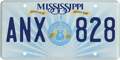 MS license plate ANX828