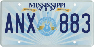 MS license plate ANX883