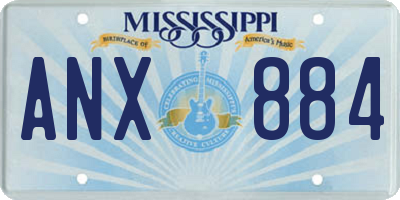 MS license plate ANX884