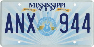 MS license plate ANX944