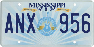 MS license plate ANX956
