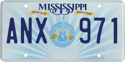 MS license plate ANX971