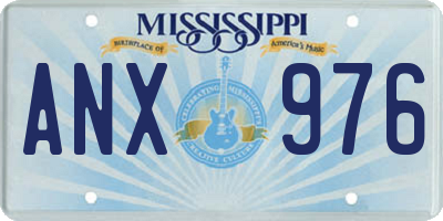 MS license plate ANX976