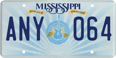 MS license plate ANY064