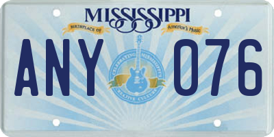 MS license plate ANY076