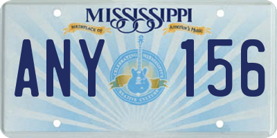 MS license plate ANY156