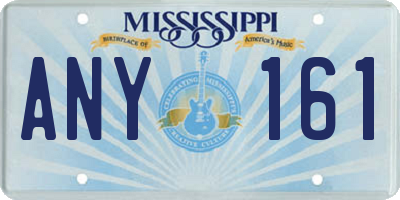 MS license plate ANY161