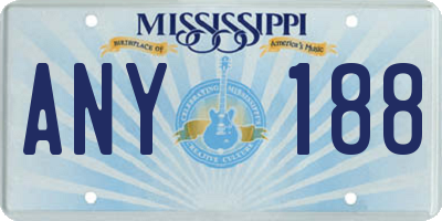 MS license plate ANY188