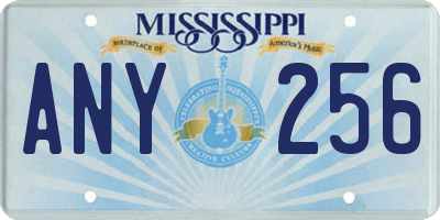 MS license plate ANY256