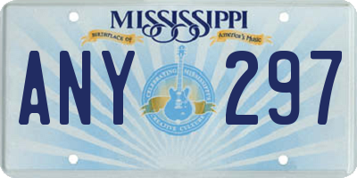 MS license plate ANY297